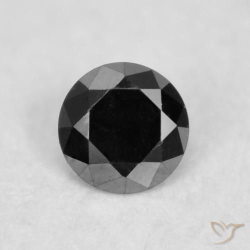 0.02ct Naturale Nero Diamante, Rotondo, Opaco