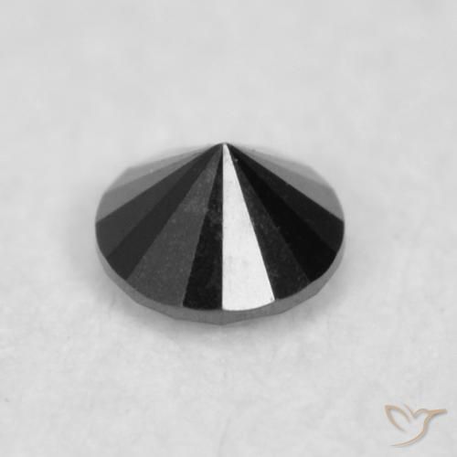 Diamante Nero naturale da 0.02 ct, Rotondo, Opaco