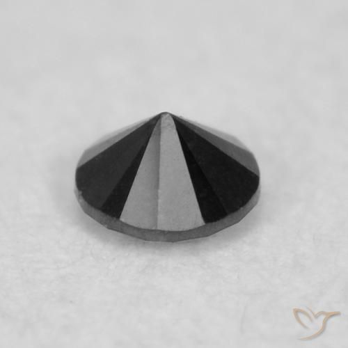 Diamante Nero naturale da 0.02 ct, Rotondo, Opaco