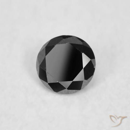 Diamante Nero naturale da 0.03 ct, Rotondo, Opaco