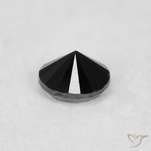 Diamante Nero naturale da 0.03 ct, Rotondo, Opaco