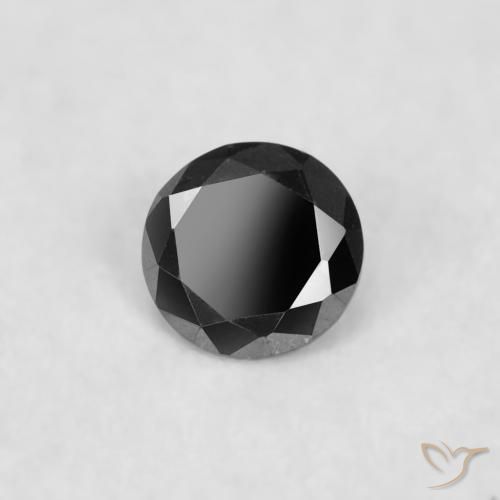 Diamante Nero naturale da 0.02 ct, Rotondo, Opaco