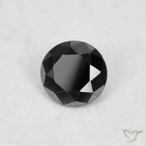 Diamante Nero naturale da 0.03 ct, Rotondo, Opaco