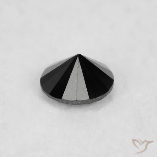 Diamante Nero naturale da 0.03 ct, Rotondo, Opaco