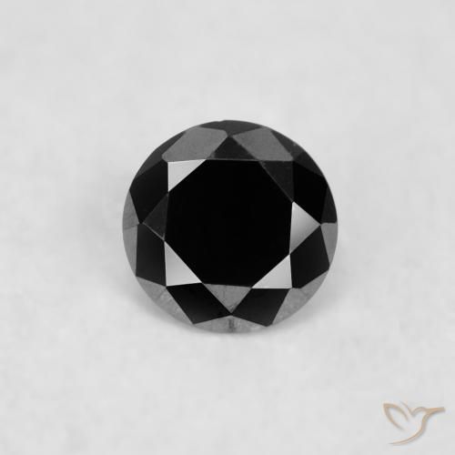 0.02ct Naturale Nero Diamante, Rotondo, Opaco