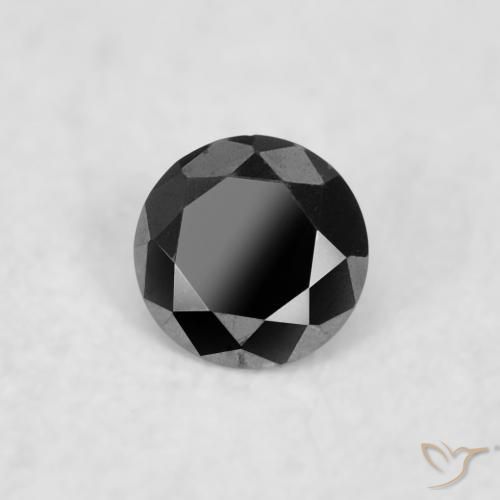 Diamante Nero naturale da 0.02 ct, Rotondo, Opaco