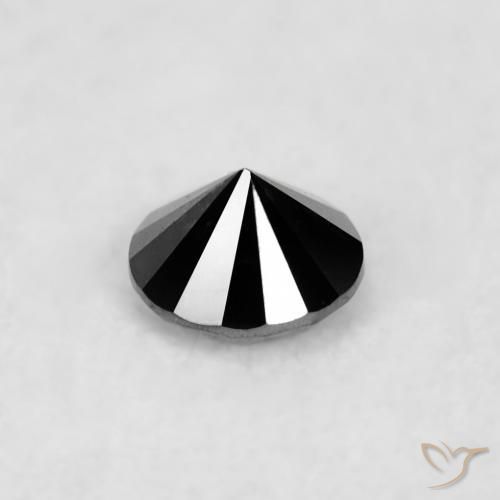 Diamante Nero naturale da 0.02 ct, Rotondo, Opaco