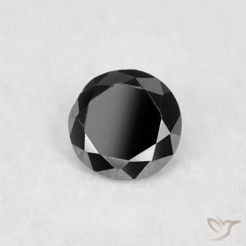 Diamante Nero naturale da 0.02 ct, Rotondo, Opaco