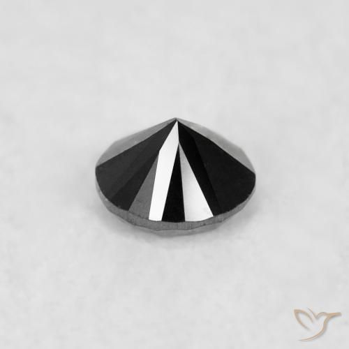 Diamante Nero naturale da 0.02 ct, Rotondo, Opaco