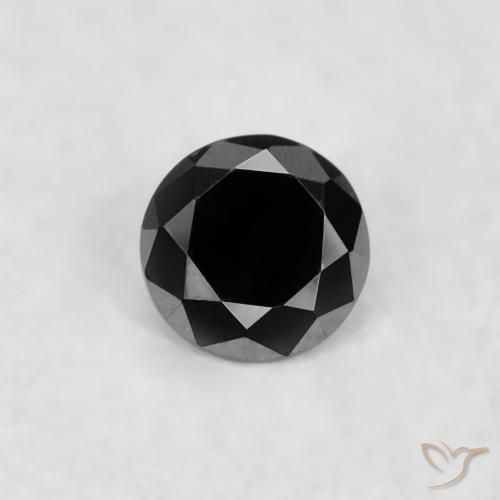 0.02ct Naturale Nero Diamante, Rotondo, Opaco