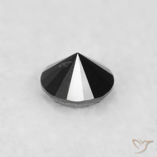 Diamante Nero naturale da 0.02 ct, Rotondo, Opaco