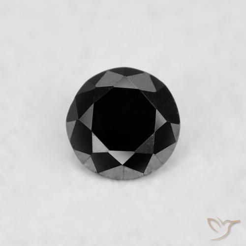 0.02ct Naturale Nero Diamante, Rotondo, Opaco