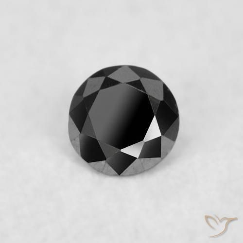 Diamante Nero naturale da 0.02 ct, Rotondo, Opaco