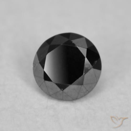 Diamante Nero naturale da 0.05 ct, Rotondo, Opaco