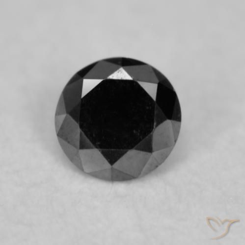 0.02ct Naturale Nero Diamante, Rotondo, Opaco