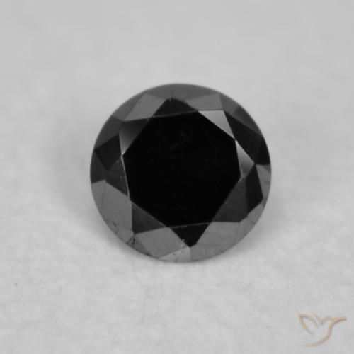 0.02ct Naturale Nero Diamante, Rotondo, Opaco
