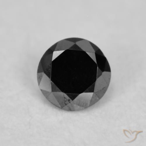 0.03ct Naturale Nero Diamante, Rotondo, Opaco