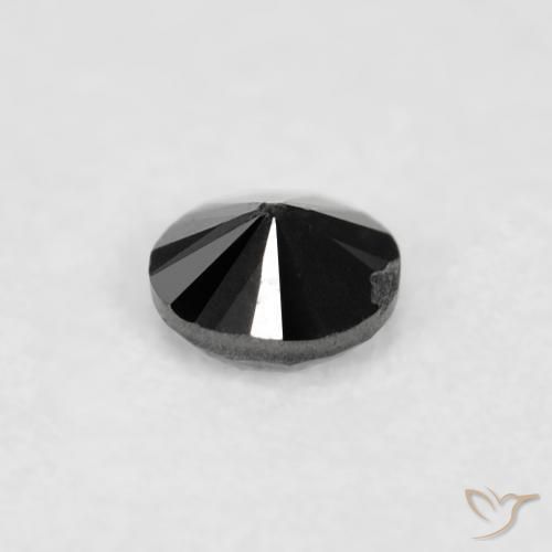 Diamante Nero naturale da 0.03 ct, Rotondo, Opaco