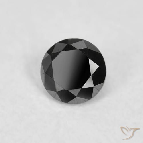 Diamante Nero naturale da 0.02 ct, Rotondo, Opaco
