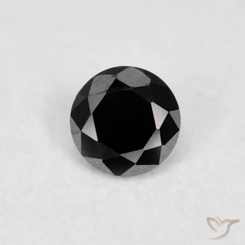 0.02ct Naturale Nero Diamante, Rotondo, Opaco