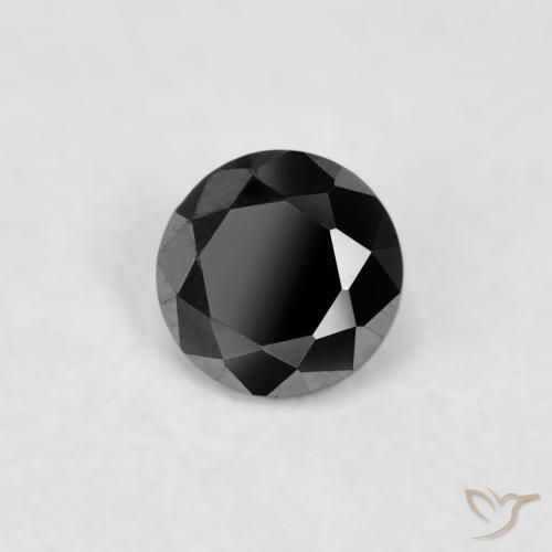 Diamante Nero naturale da 0.02 ct, Rotondo, Opaco