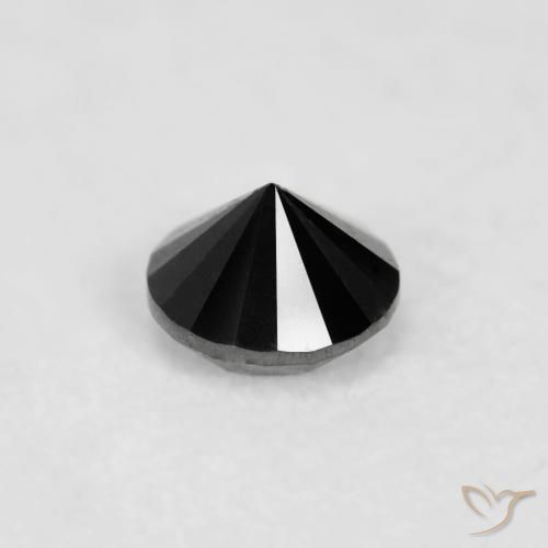 Diamante Nero naturale da 0.02 ct, Rotondo, Opaco