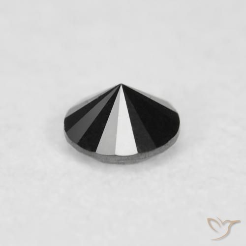 Diamante Nero naturale da 0.03 ct, Rotondo, Opaco