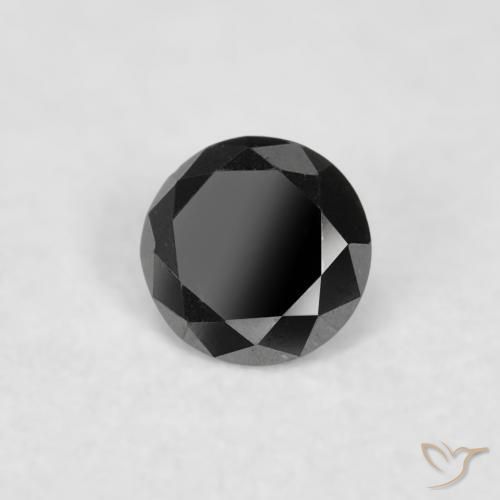 Diamante Nero naturale da 0.02 ct, Rotondo, Opaco