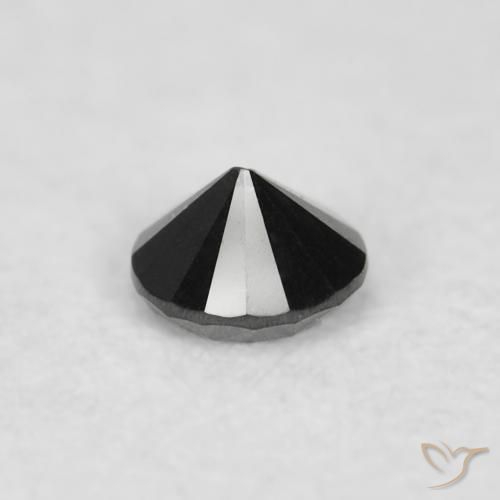 Diamante Nero naturale da 0.02 ct, Rotondo, Opaco