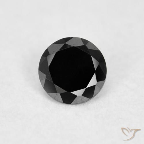 0.03ct Naturale Nero Diamante, Rotondo, Opaco