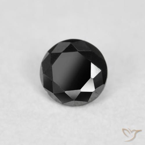 Diamante Nero naturale da 0.04 ct, Rotondo, Opaco