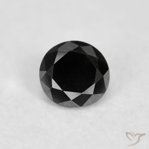 0.04ct Naturale Nero Diamante, Rotondo, Opaco