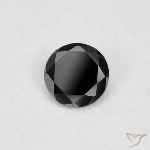 Diamante Nero naturale da 0.02 ct, Rotondo, Opaco