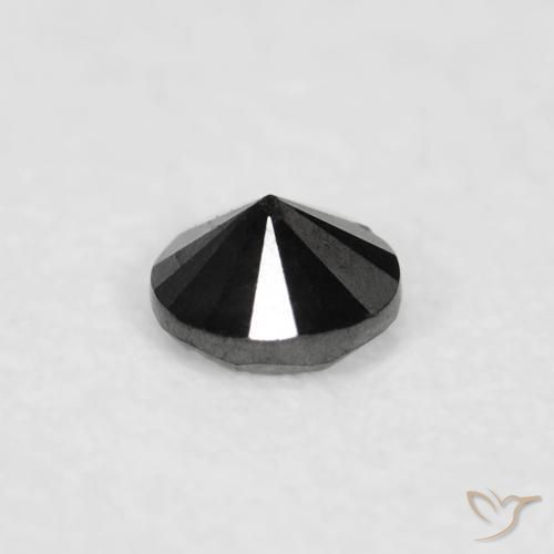 Diamante Nero naturale da 0.02 ct, Rotondo, Opaco
