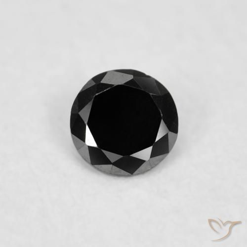 0.03ct Naturale Nero Diamante, Rotondo, Opaco