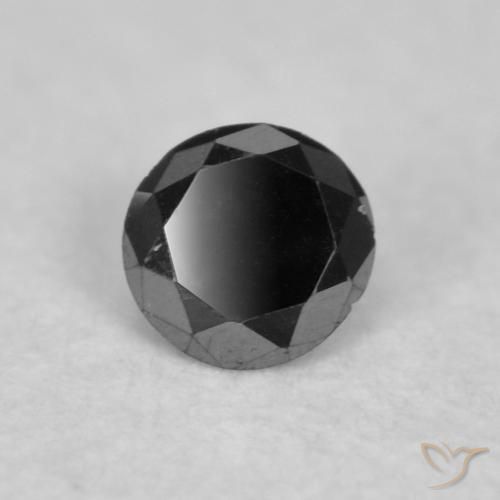 Diamante Nero naturale da 0.02 ct, Rotondo, Opaco