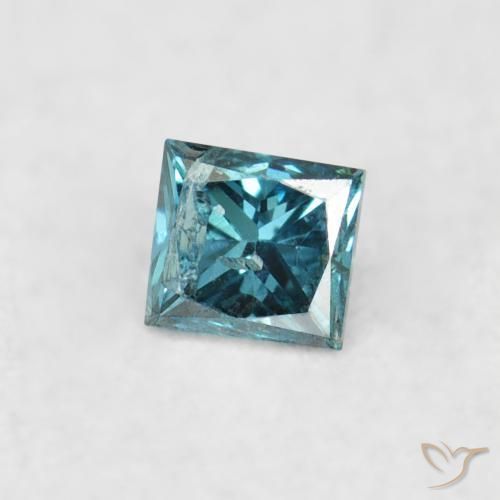 Diamante Blu naturale da 0.06 ct, Quadrato, VS