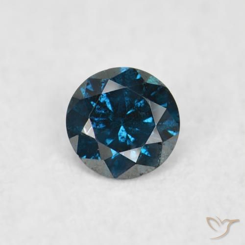 0.06ct Naturale Blu Diamante, Rotondo, VS