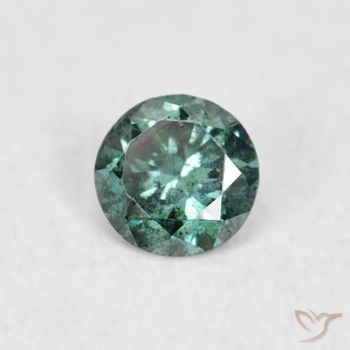 Diamante Verde naturale da 0.06 ct, Rotondo, VS-SI