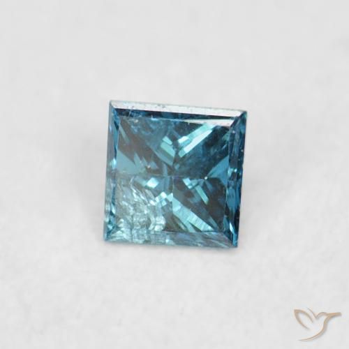 Diamante Blu naturale da 0.05 ct, Quadrato, VS-SI