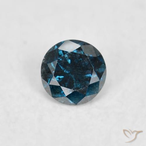0.05ct Naturale Blu Diamante, Rotondo, VS-SI
