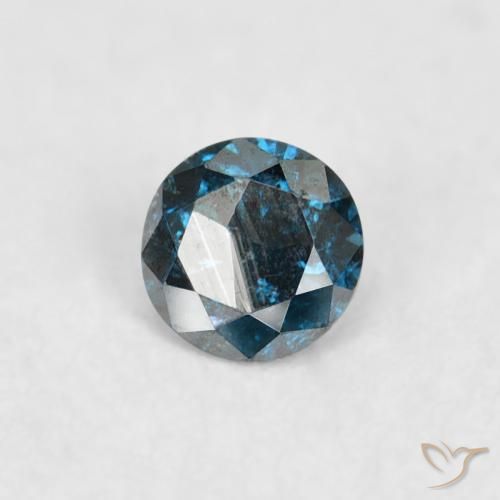 Diamante Blu naturale da 0.05 ct, Rotondo, VS-SI