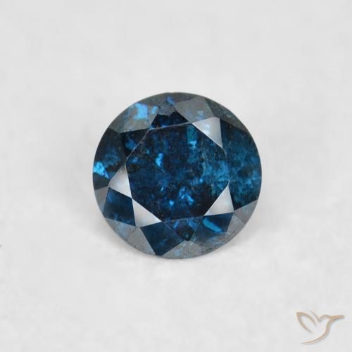 0.06ct Naturale Blu Diamante, Rotondo, VS-SI