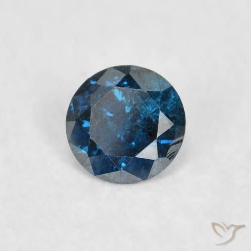 Diamante Blu naturale da 0.06 ct, Rotondo, VS-SI