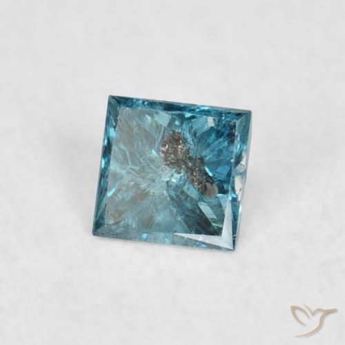 Diamante Blu naturale da 0.07 ct, Quadrato, VS-SI