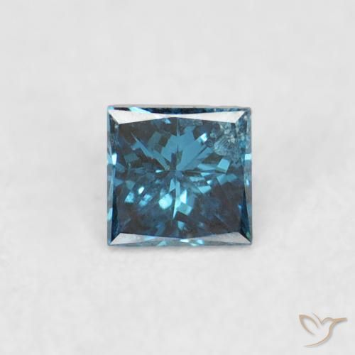 Diamante Blu naturale da 0.05 ct, Quadrato, VS-SI