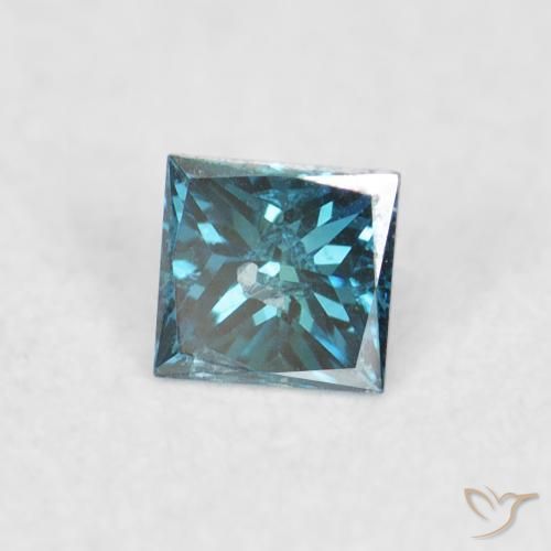 Diamante Blu naturale da 0.06 ct, Quadrato, VS-SI
