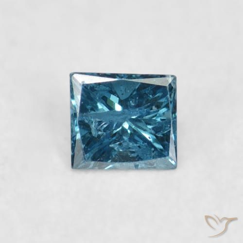 0.06ct Naturale Blu Diamante, Quadrato, VS-SI