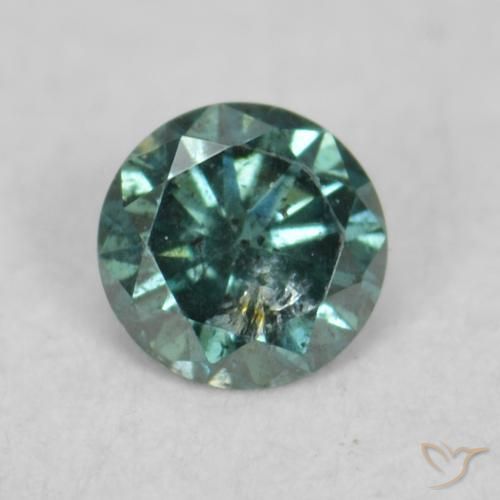0.06ct Naturale Verde Diamante, Rotondo, VS-SI