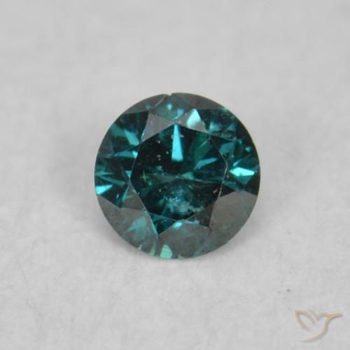 0.03ct Naturale Verde Diamante, Rotondo, VS-SI